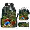 Onepiece Backpack Student School Bag Luffy Backpack Satchel Pencil Case