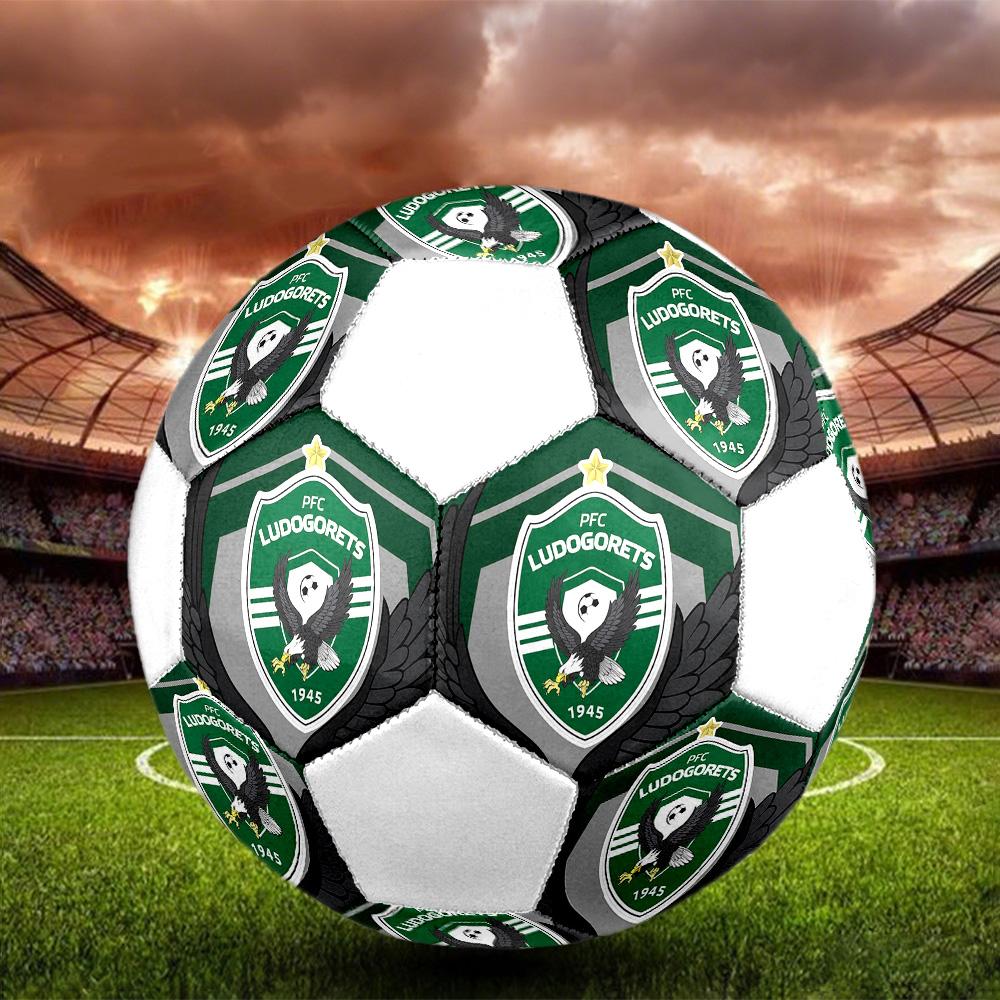 1PC PFC Ludogorets Size 5 Soccer Ball PrahaIndoor Soccer Ball Colorful All Ages Machine Stitched PVC Competition Ready Durable High-Bounce