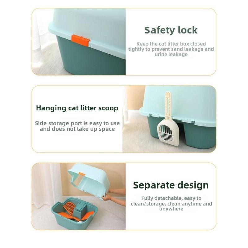 Flur geschlossene Katzentoilette Katzenklo langer Gang auslaufsicher Haustierreinigungsprodukte Zubehör Geruchsentfernungszubehör Bettpfannen