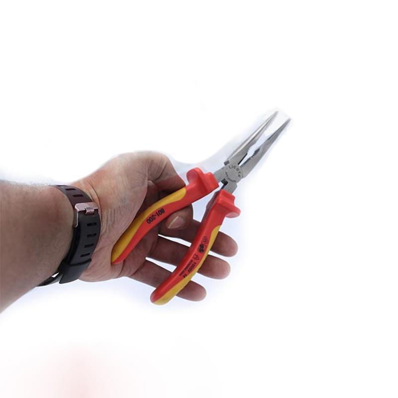 LICOTA VDE Insulated Needle-Nose Pliers for Electricians, 6-8 Inch