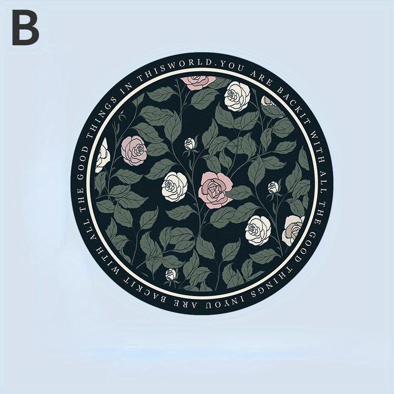 2PC Light Luxury Style Dining Table Insulation Mat Round Small Meal Mat No Wash Waterproof Oil Proof Bowl Mat Plate Mat Water