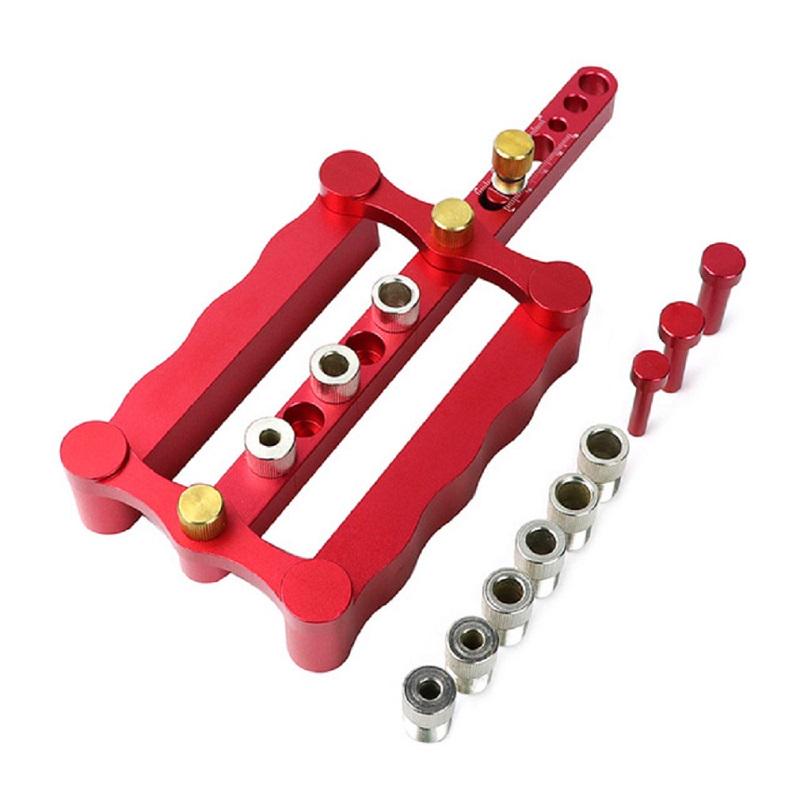 Self-centering Woodworking Doweling Jig Kit Drill Guide Puncher Locator Household Carpentry Tools