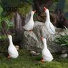 Weather Resistant Garden Decor Realistic Goose Ornament, Miniature Resin Figurine, Statue Yard Figurines for Outdoor Micro Landscape Bonsai Patio