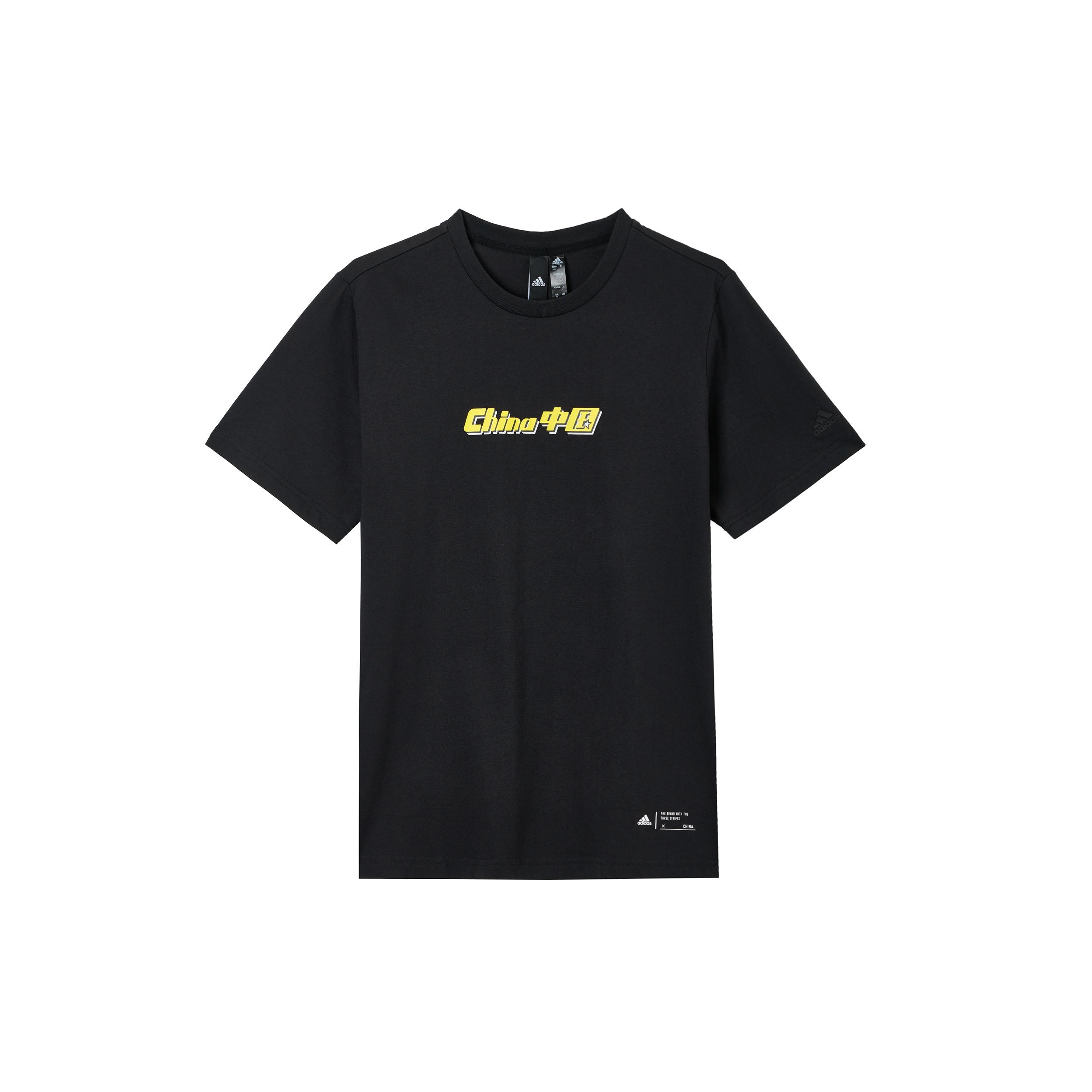 adidas China T-Shirts  Black  Men s IP3974 L