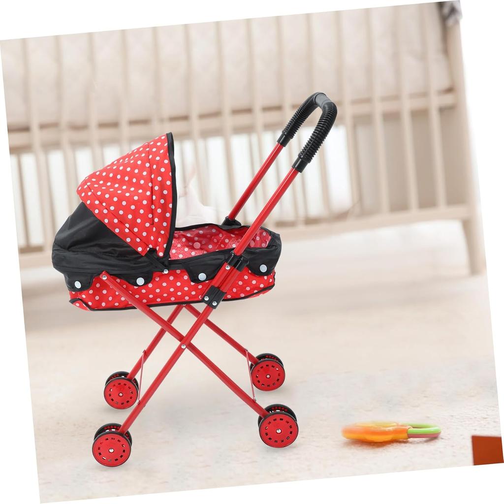 Vaguelly Doll Stroller Hand Cart Babies Dolls Stroller Wagon Furniture Dolly Trolly Dolly Mini Toys for Furniture Dollies Toys Push Cart Little Doll