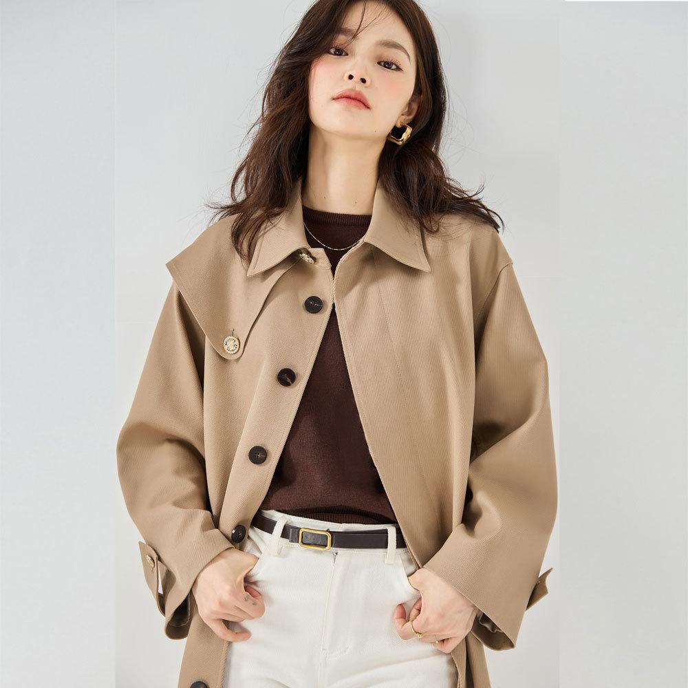 

Qiuxin Функция блокировки Вулканическая порода Сохранение тепла Красивый Повседневный Твил Вертикальная застежка Воротник средней длины Ветровка 13986 L хаки