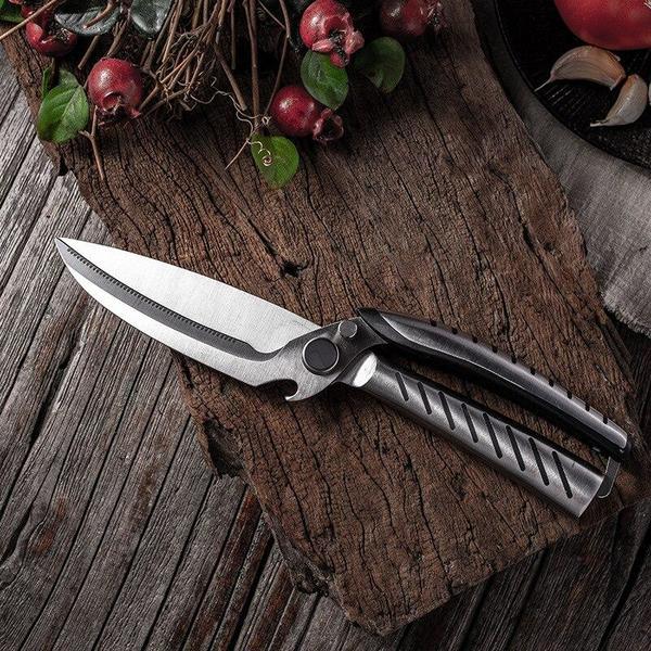 5CR15 Detachable Kitchen Scissors Multifunctional Kitchen Chicken Bone Scissors Bottle Opener