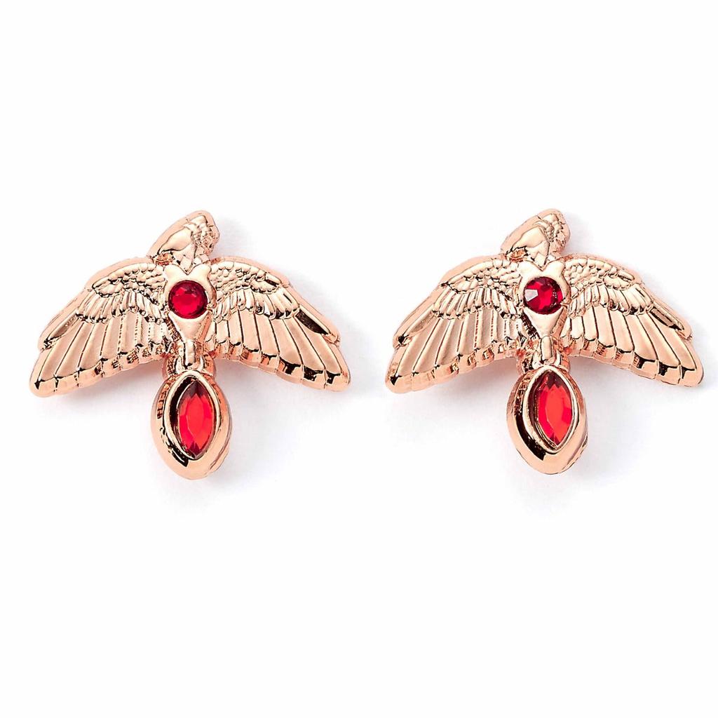 HARRY POTTER Fawkes Rose Gold Tone Stud Earrings
