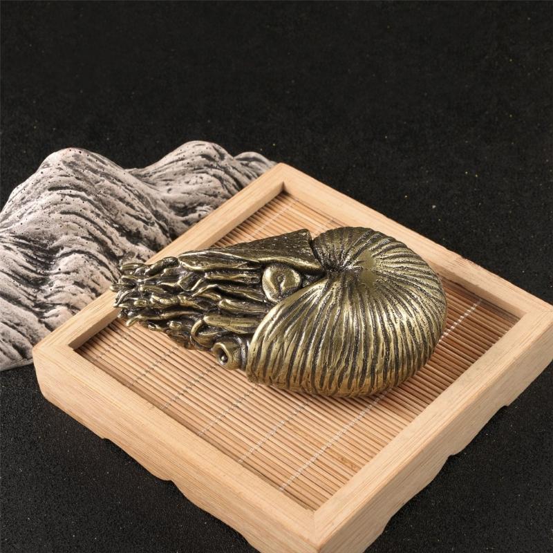 Metal Animal Shelf Decors Accent,Naurilus Figurines Tabletop Centerpieces Home Decors Retro Naurilus Decorative Objects