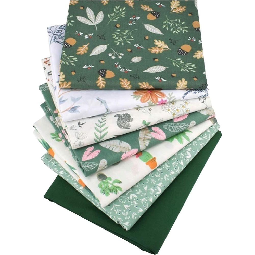 7/8 pieces set 25*25CM Sewing Fabric Classic Retro Plaid DIY Handicraft Fabric 7PCS