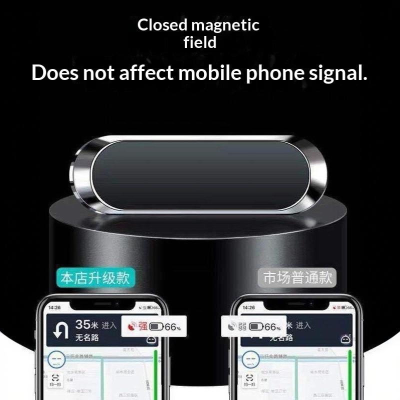 Slim Magnetic Car Phone Holder Strong Adhesion Portable Design For Dashboard Home Office Daily Use