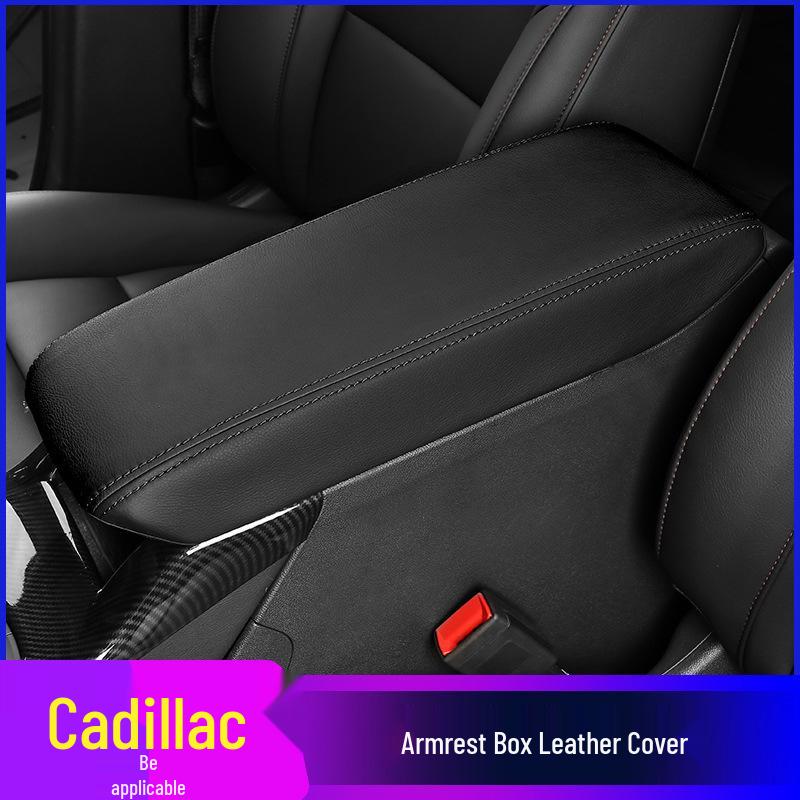 

Cadillac XT4 Armrest Box Leather Cover for Interior Modification Carbon Fiber Armrest Box Cover - 1 piece