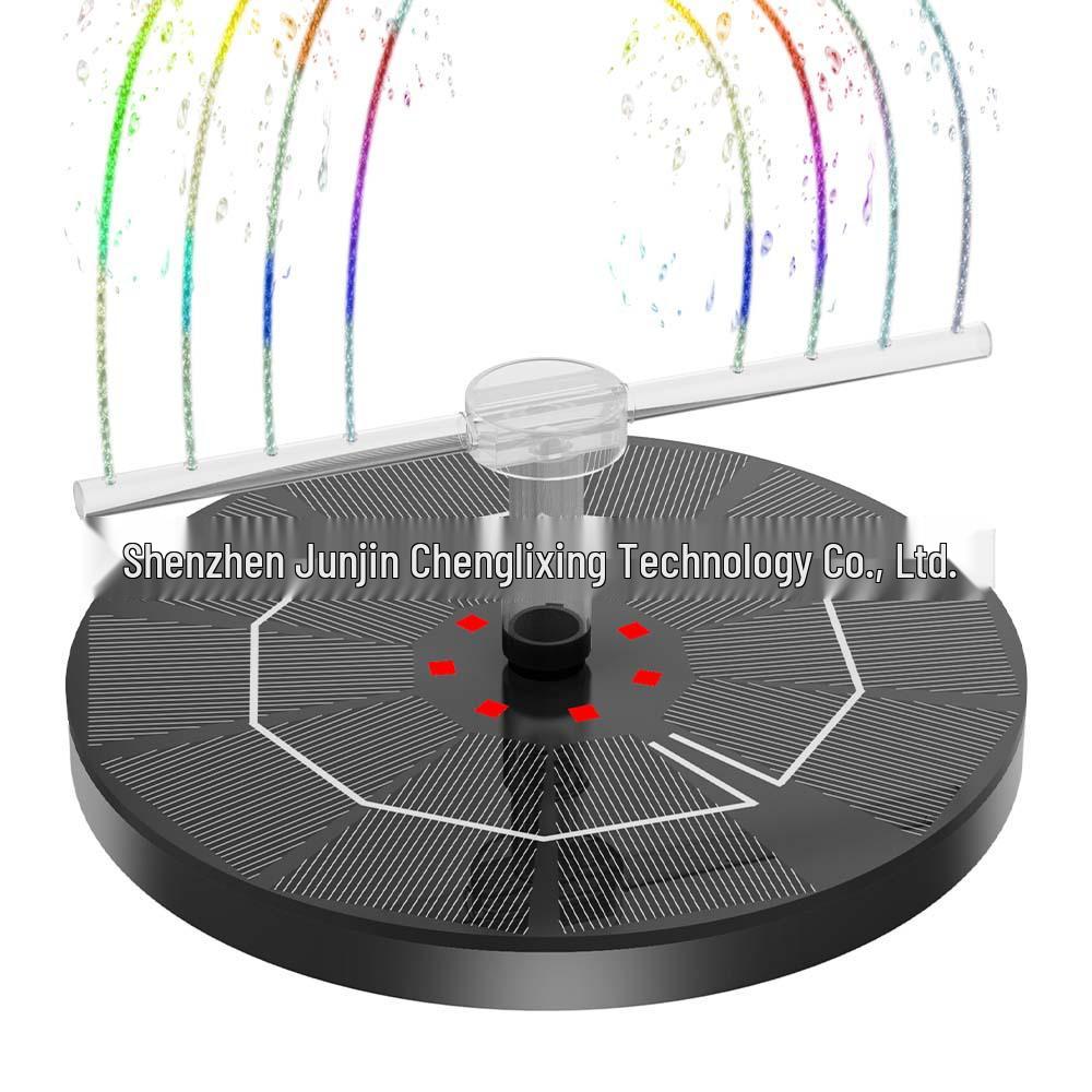 Solar-Powered Floating Bird Bath Fountain with Light for Outdoor Garden Pools
