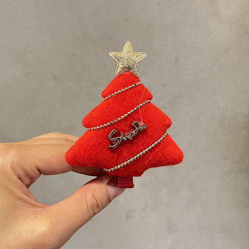 2023 Christmas Tree Hair Clips for Girls - Festive Bangs & Side Hair Accessories for Children