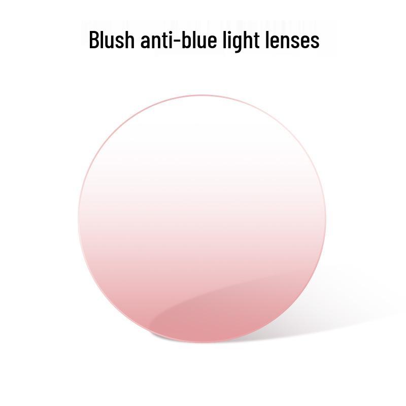Blush Myopia Aspheric Eyeglass Lenses - Anti-Blue Light, Prescription Compatible, Korean Style Trend.