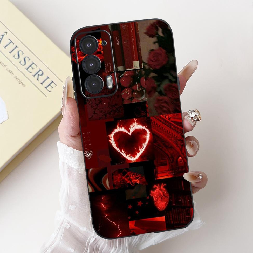 For Edge 20 20Pro 20Lite Phone Cover For Motorola Edge 20 Pro Case Silicone Luxury Fashion Love Cute Cat Girl Funny Cool Painted