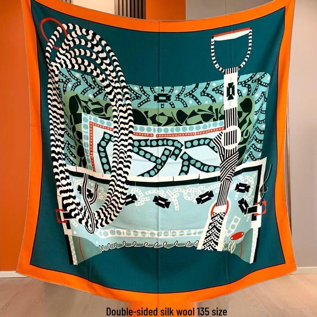 2025 Luxurious Mulberry Silk Square Scarf - Versatile Sunscreen Shawl for Air-Conditioned Rooms