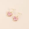 Sweet, cool and gentle zircon love stud earrings, small, fresh and sweet ins style versatile earrings.
