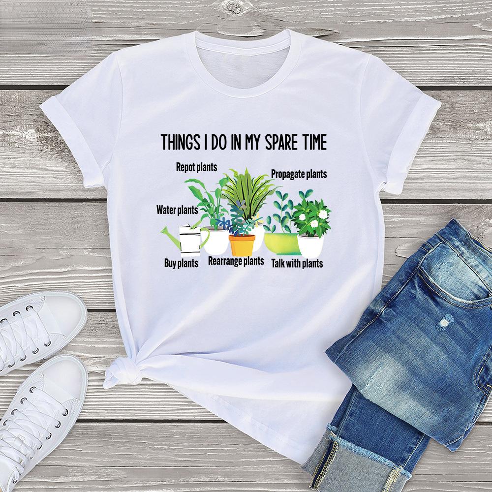 Printed T-Shirt Men'S And Women'S Short Sleeves