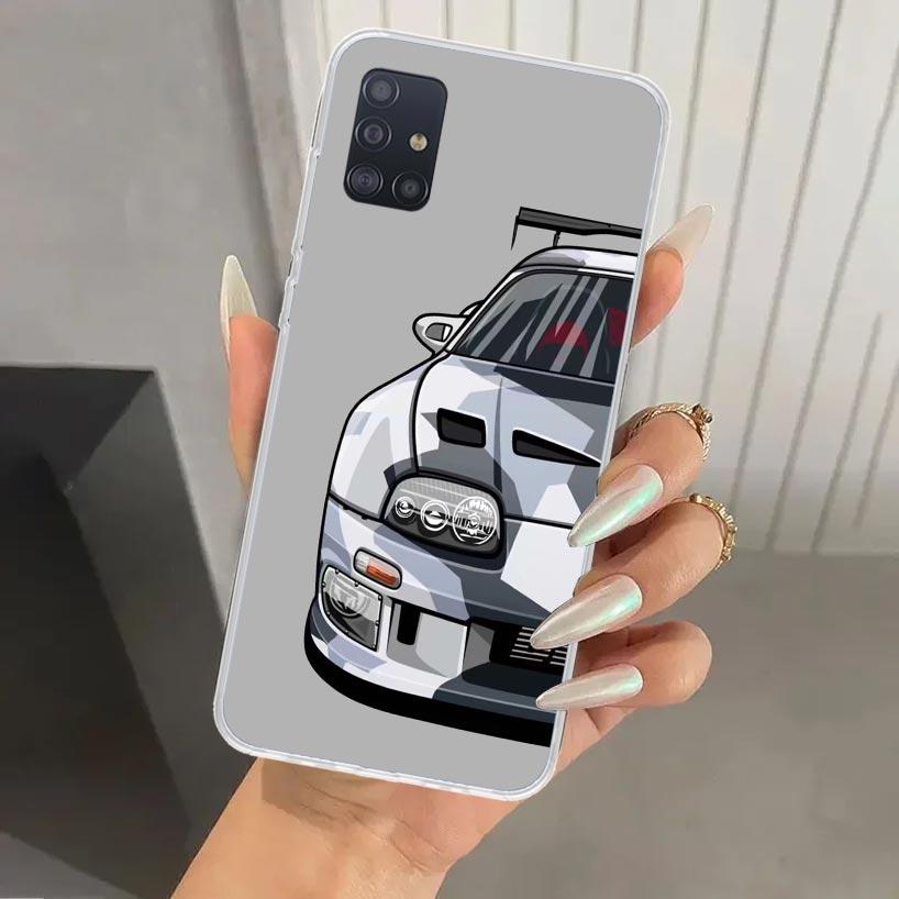 JDM Sports Cars Male Men Phone Case for Samsung Galaxy A52 A32 A22 A12 A02S A50S A30S A10S Note 20 Ultra 10 Plus S10 A31 A20 A71