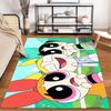 Powerpuff Girls Cartoon Pattern Rug Non-slip rug suitable for living room and bedroom sofas