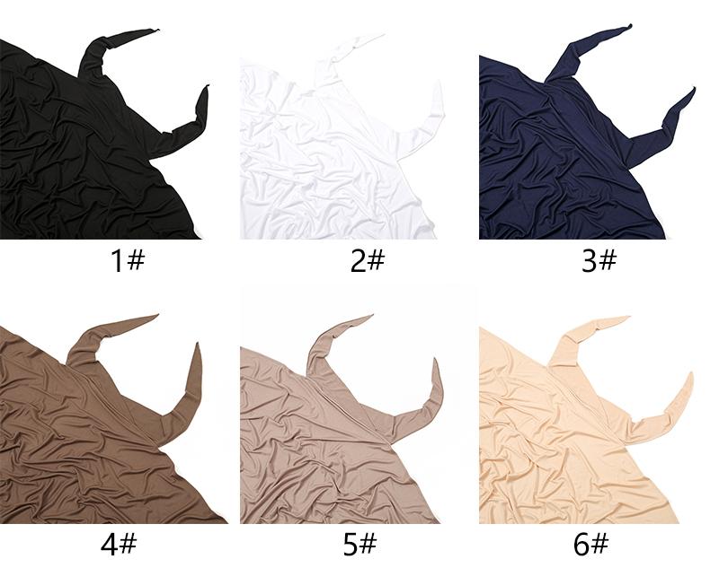 Women Instant Hijab Turban Cotton Jersey Hijab Soft Forehead Cross Instant Hijab Shawls Wraps Muslim Stretch Head Scarf Headband