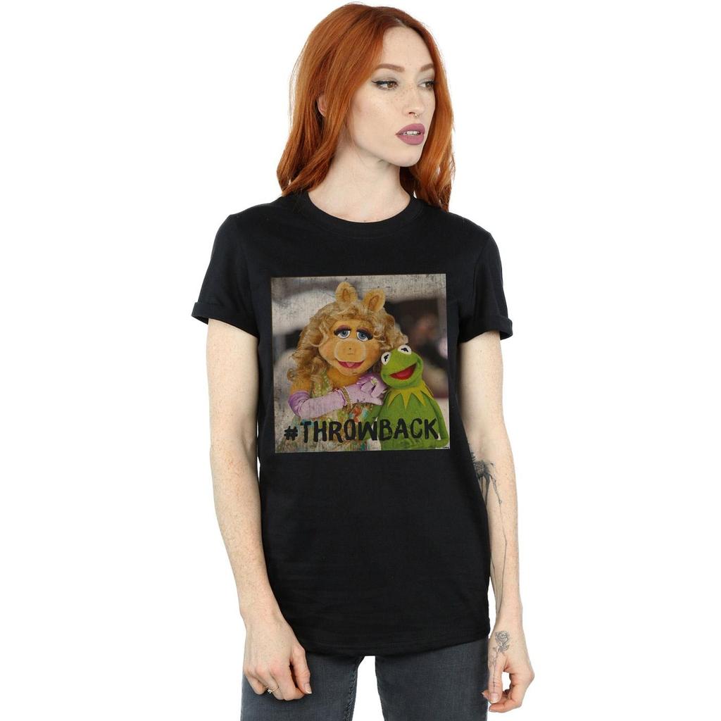Disney Womens/Ladies The Muppets Throwback Photo Cotton Boyfriend T-Shirt