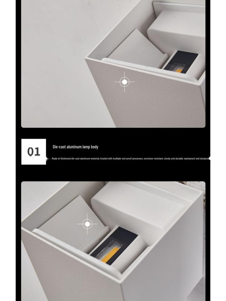 Double-Head Dimmable Outdoor Waterproof Wall Lamp