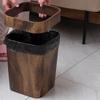Trash Can Decorative Anti Skid Stylish Leakproof Rectangle Waste Bin Rubbish Bin for Home Dorm Bathroom Living Room Kitchen