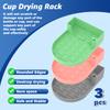 3Pcs Silicone Bottle Drain Rack Nonslip Water Bottle Drying Rack Portable Water Cup Accessories Space-Saving Kitchen Organizer