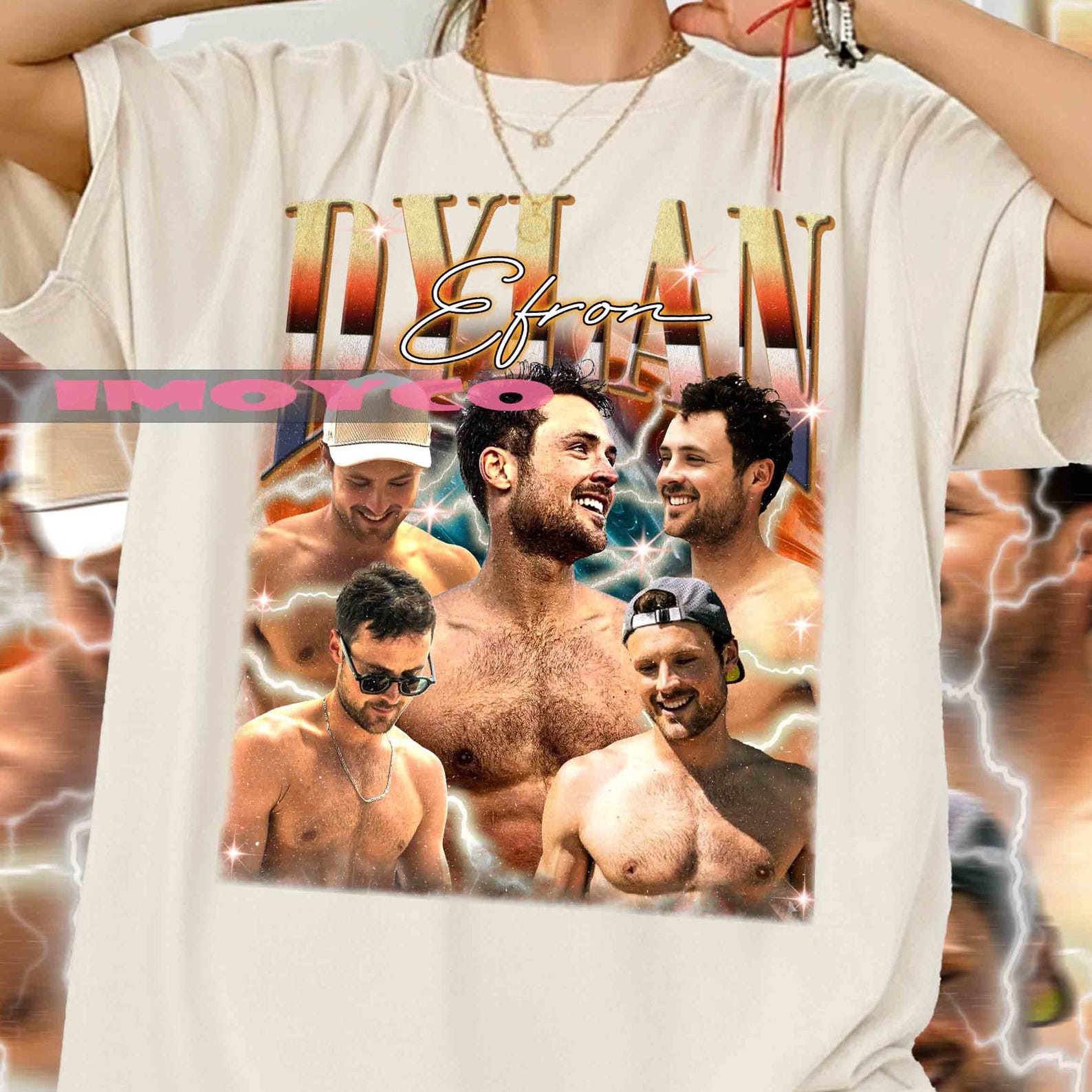 Dylan Efron Retro Graphic T-Shirt, Dancing With The Stars Fan Gift XL