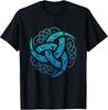 Viking Celtic Knotwork Triple Horn of Odin T-Shirt Small