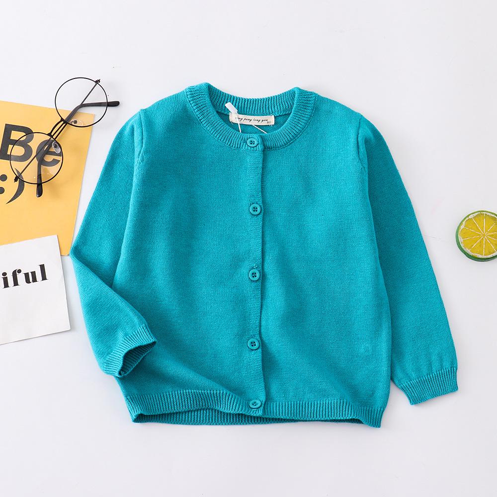 

Детский вязаный кардиган из 100% хлопка - Свитер для младенцев и малышей, Европейский и американский стиль для мальчиков и девочек 80 cm