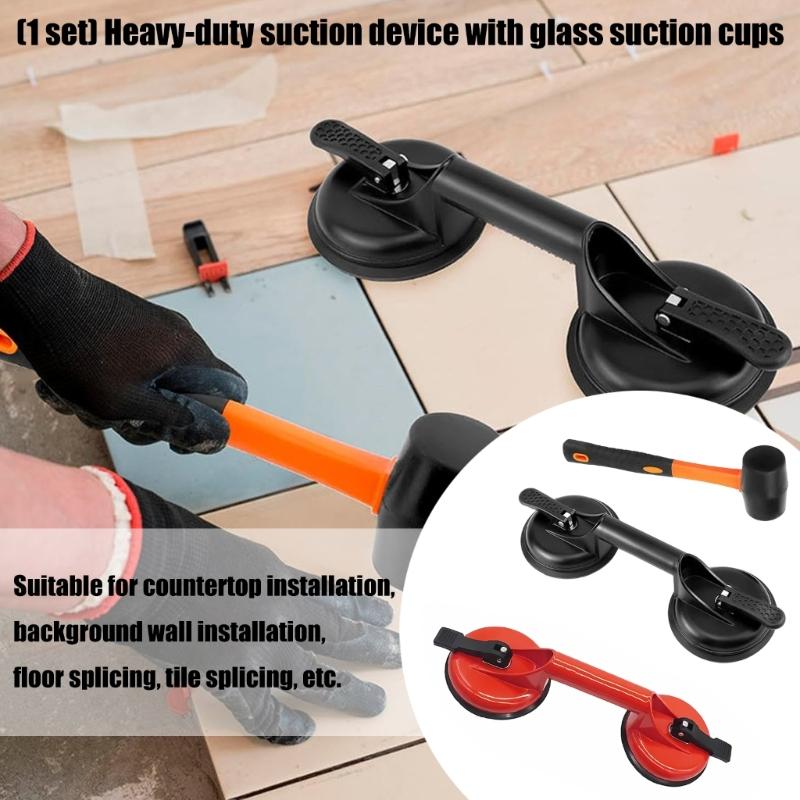 Aluminum Alloy Vacuum Handling Device Secure Suction Lifter Gripper for Oversized Glass Sheets and Wall Tiles Carriers M4YD
