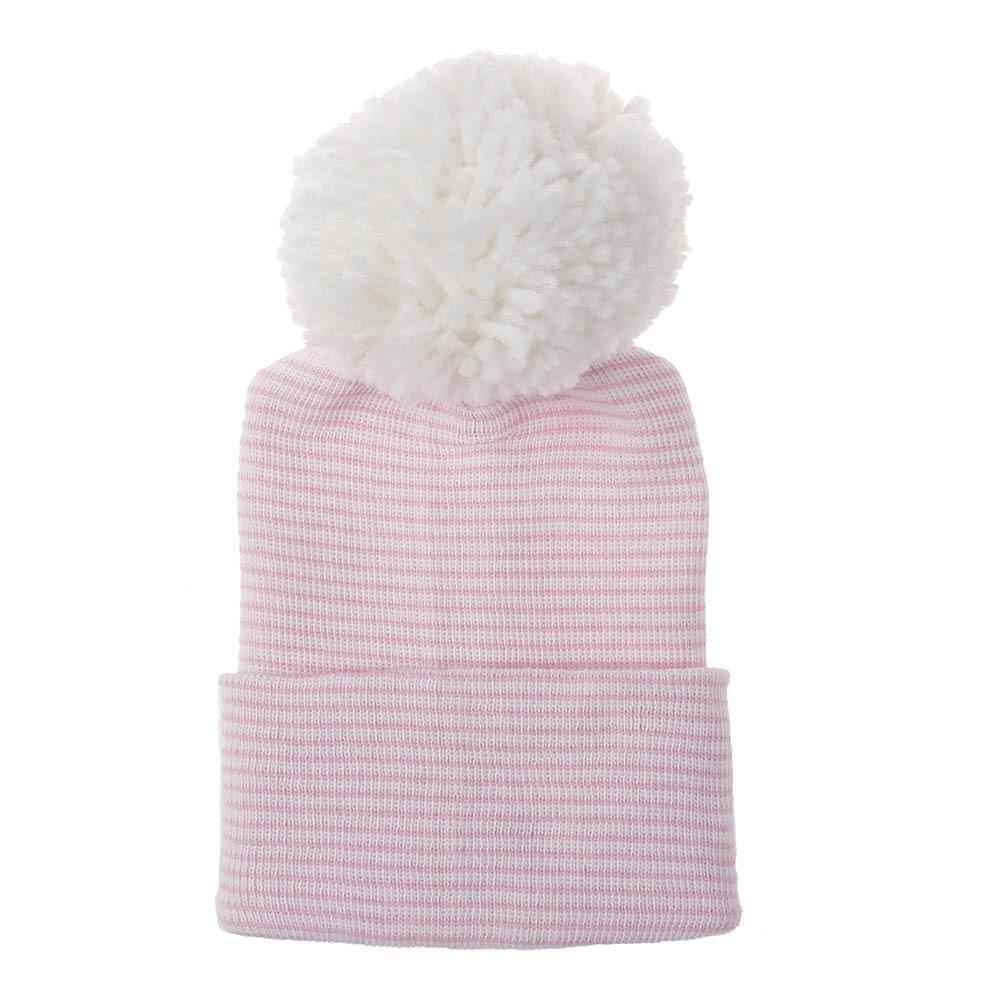 Rozkošný novorozenec, batole, miminko, holčička Pohodlné s Pom Ball Nemocniční čepice Teplá čepice s čepicí