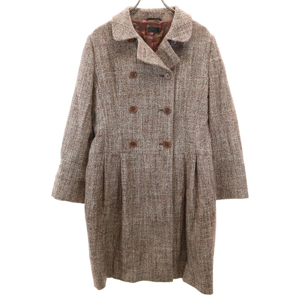 Paul Smith BLACK LABEL Wool Blend Chester Coat 46L Brown Women Used