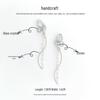 Guochao Handmade Crystal Butterfly Tassel Earrings, Forest-Inspired Fresh Style for Women