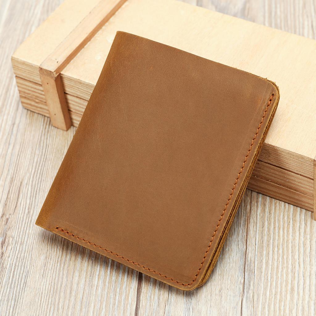 Retro Crazy Horse Pickup Bag, Small and Portable Coin Bag, Genuine Leather Wallet