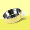 Bol en Acier Inoxydable pour Cage d'Animal de Compagnie Bol d'Alimentation Anti-Renversement pour Animal de Compagnie Bol Suspendu Amovible pour Cage de Chat Chien Lapin
