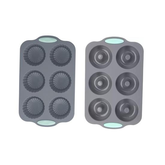 6-dutinková silikonová forma na věnec Vánoční pečicí forma na cupcakes mýdlo čokoládu Flexibilní DIY řemeslná forma a forma na sváteční pochoutky