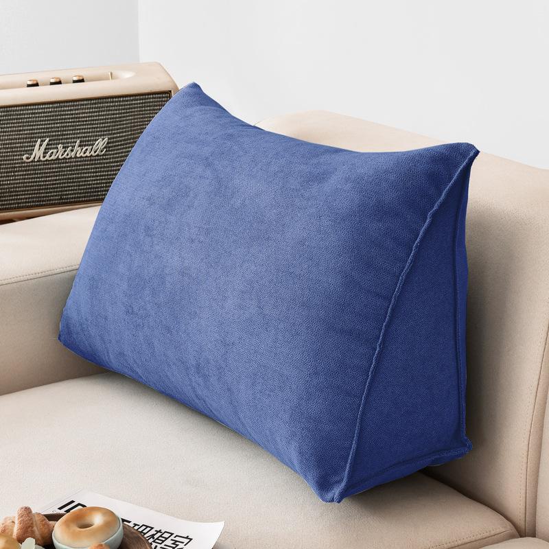 Triangle Sofa Back Cushion Cover Soft Large Waist Support Backrest Cushion Cover Lumbar Pillow Living Room Home Decor 60x35x20cm