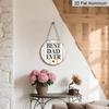 2D Flat, 1pc 7.87x7.87 Inch Round Aluminum Sign, Vintage "BEST DAD EVER" Aluminum Plaque, Father's Day Gift Decorative Sign, Suitable for Decorating