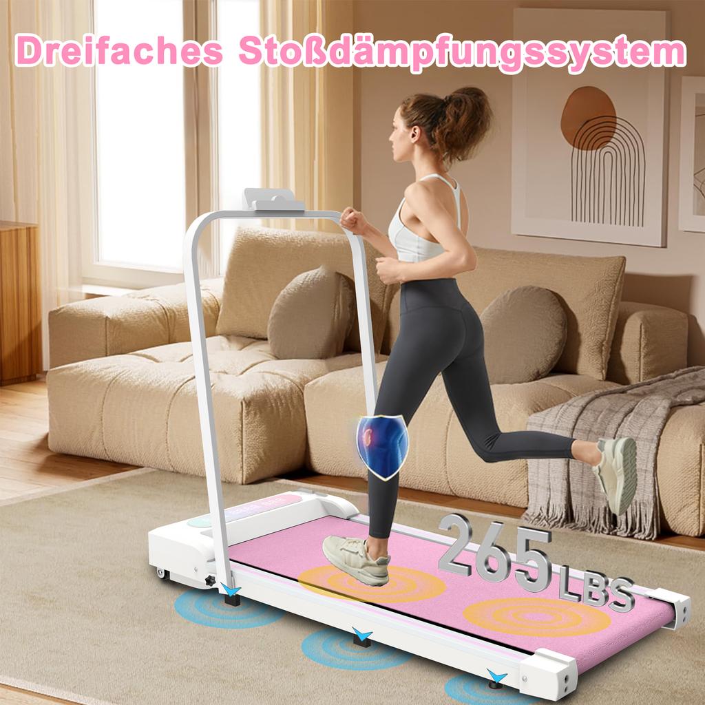 Tapis Roulant Pieghevole per Casa e Ufficio - Walking Pad Tappetino Tapis Roulant da Scrivania, Motore da 2,5 HP Mini Tapis Roulant fino a 8 km/h