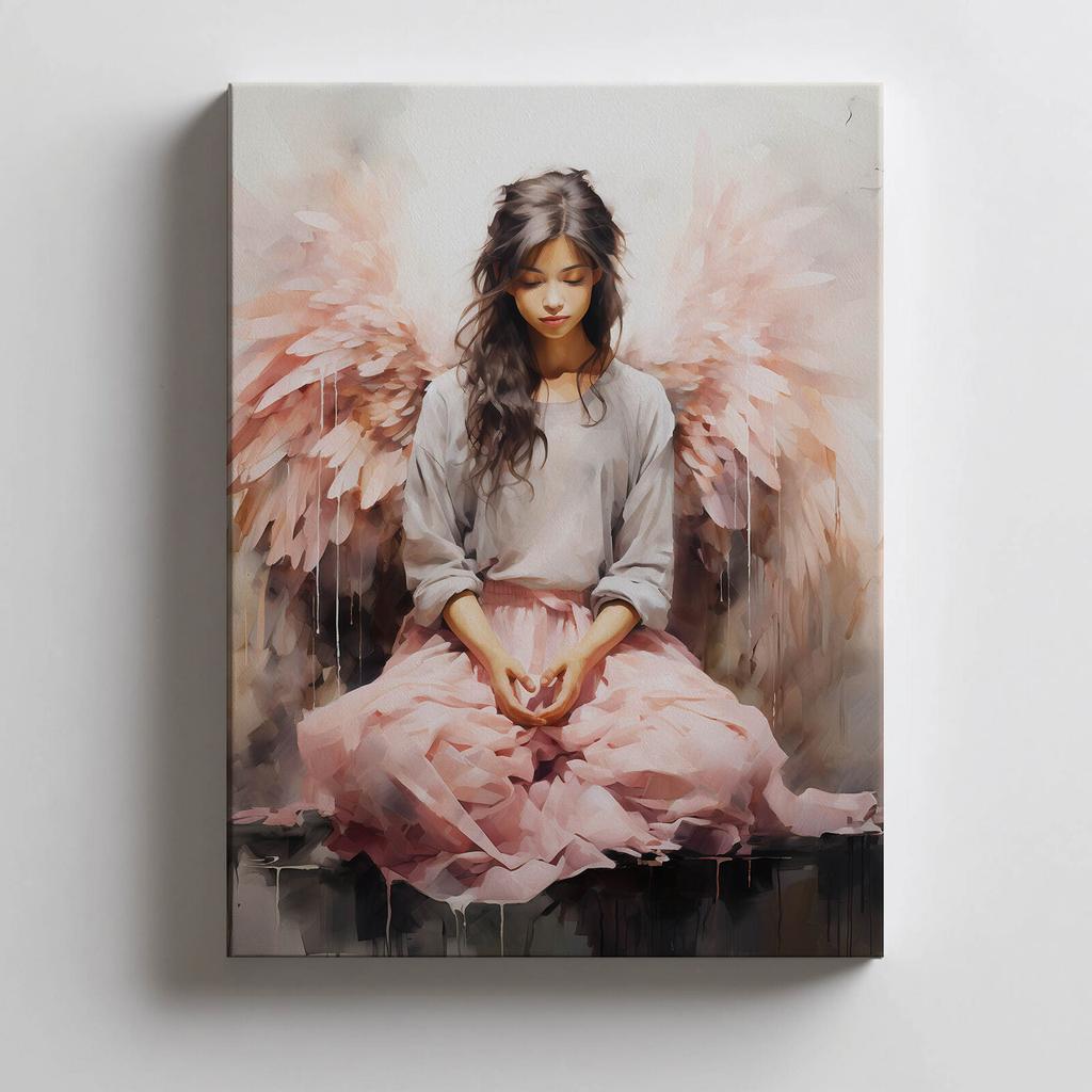 Ukojenie W Modlitwie Ukojenie W Modlitwie, 70X100 Cm, Rama Aluminiowa Złota, Papier Matowy 230 Gsm