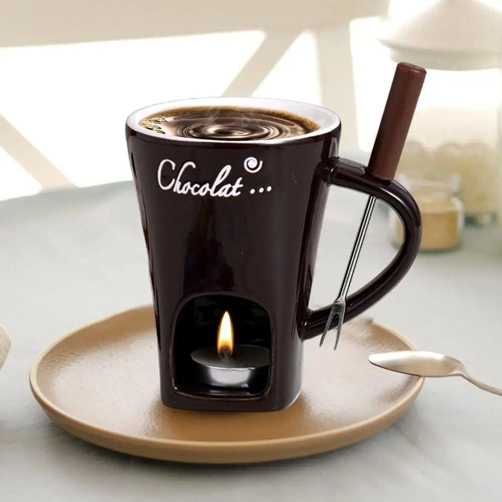 Detachable Hot Pot Cup Nordic Style Ceramic Coffee Cup Creative Chocolate Mug  Breakfast