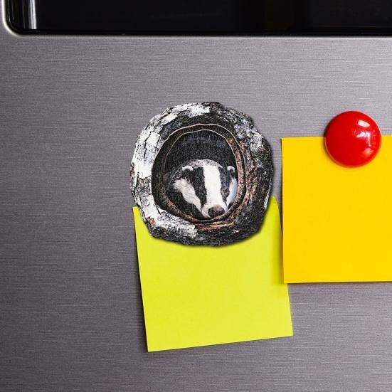 Tree Hole Animal Refrigerator Magnet Wooden Animal Fridge Magnet Home Office Kitchen Cabinet Locker Whiteboard