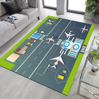 Laufsteg-Teppich, Flughafen-Dekor-Matte, Flugzeug-Teppich, Vorfeld-Teppich, Kinderzimmer-Matte, Jungenzimmer-Teppich, Spielmatte, Beliebter Teppich Bereich BodenTeppich