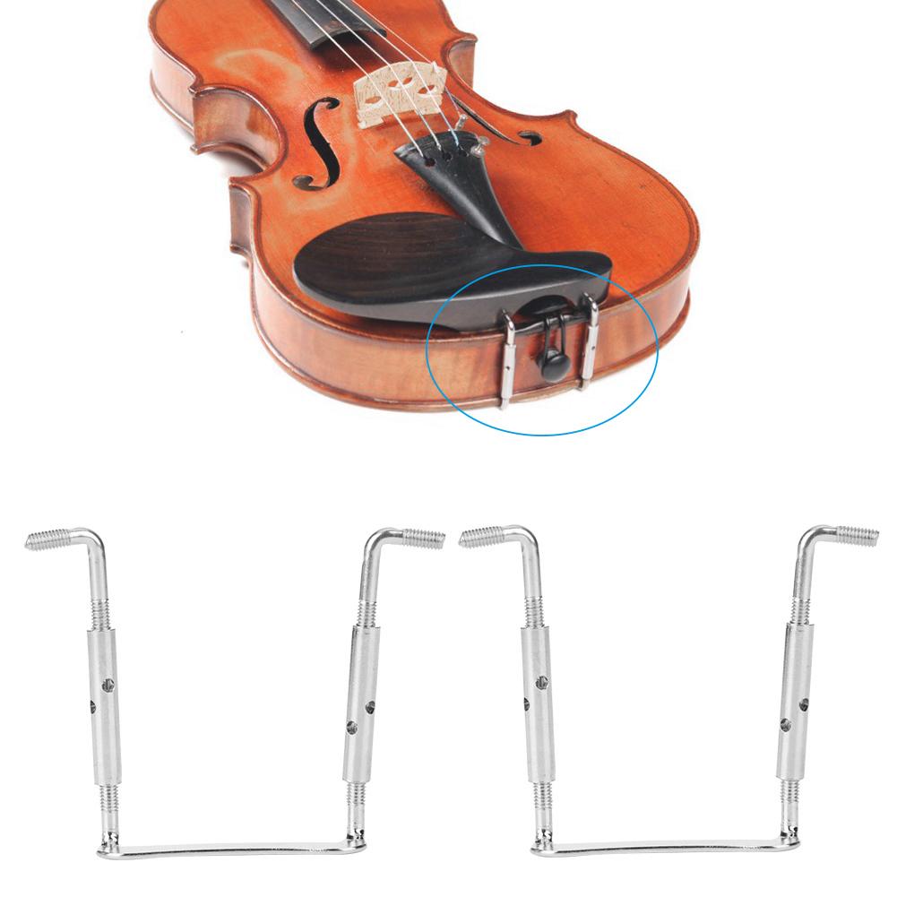 Portable Violin Chinrest Chin Rest Screw Clamp Fiddle Parts Brass Pats DIY Fittings Silver