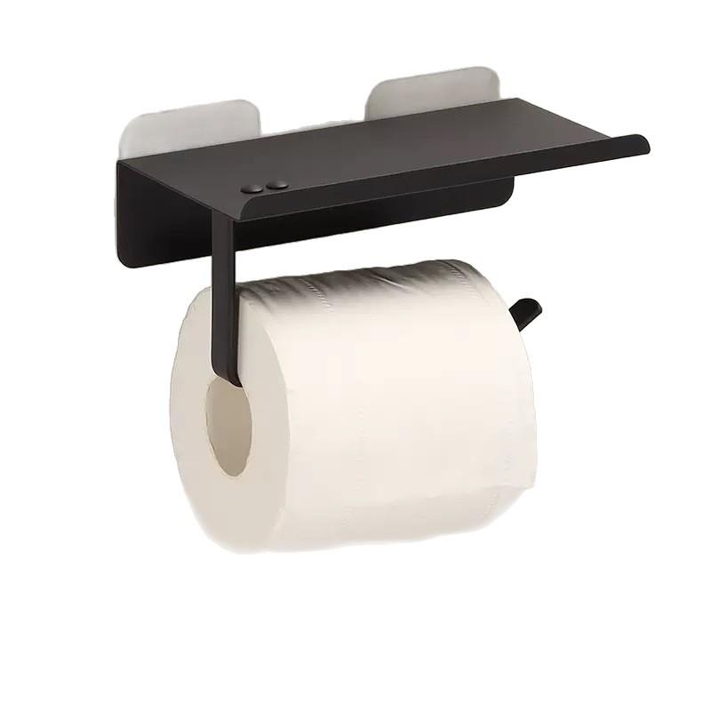 Stainless Steel Wall-Mounted Toilet Paper Holder and Tissue Box