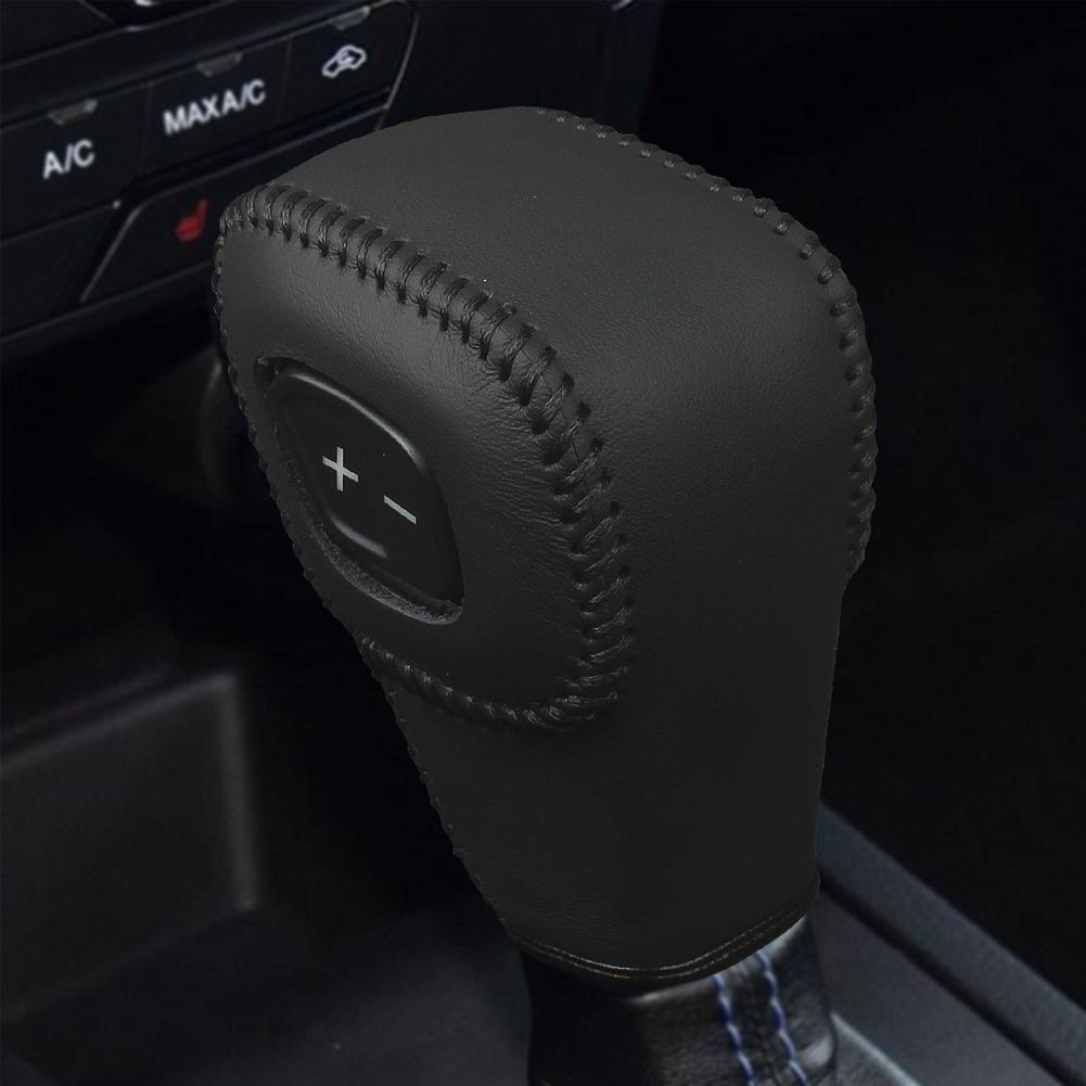 Husa din piele pentru butonul schimbătorului de viteze auto, interior, guler schimbător de viteze, autocolant acoperire schimbător de viteze, accesorii pentru Ford Everest Ranger 2020-2024 LHD